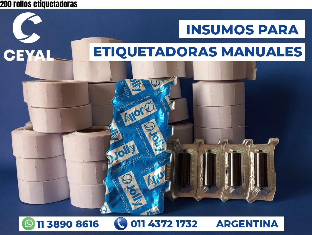 200 rollos etiquetadoras