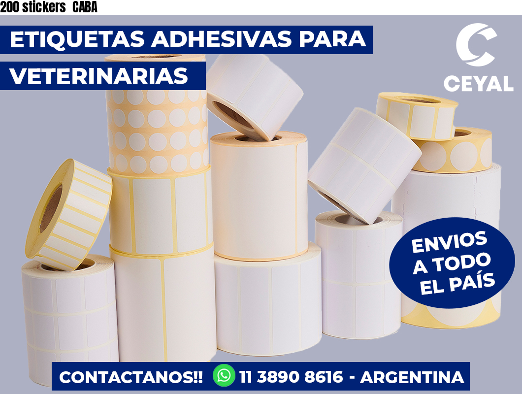 200 stickers  CABA