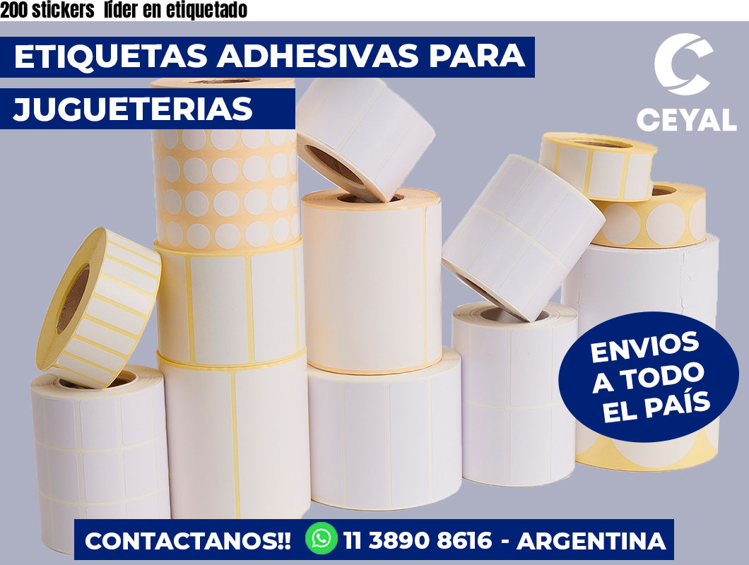 200 stickers  líder en etiquetado