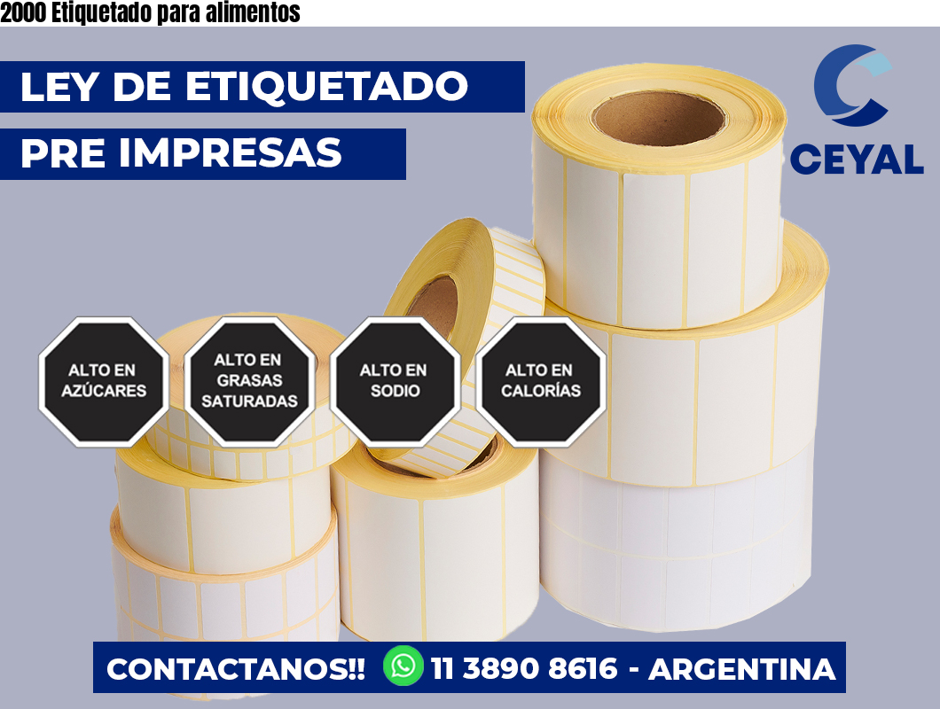 2000 Etiquetado para alimentos