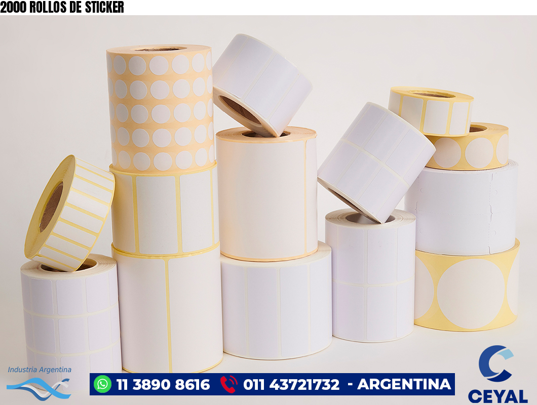 2000 ROLLOS DE STICKER