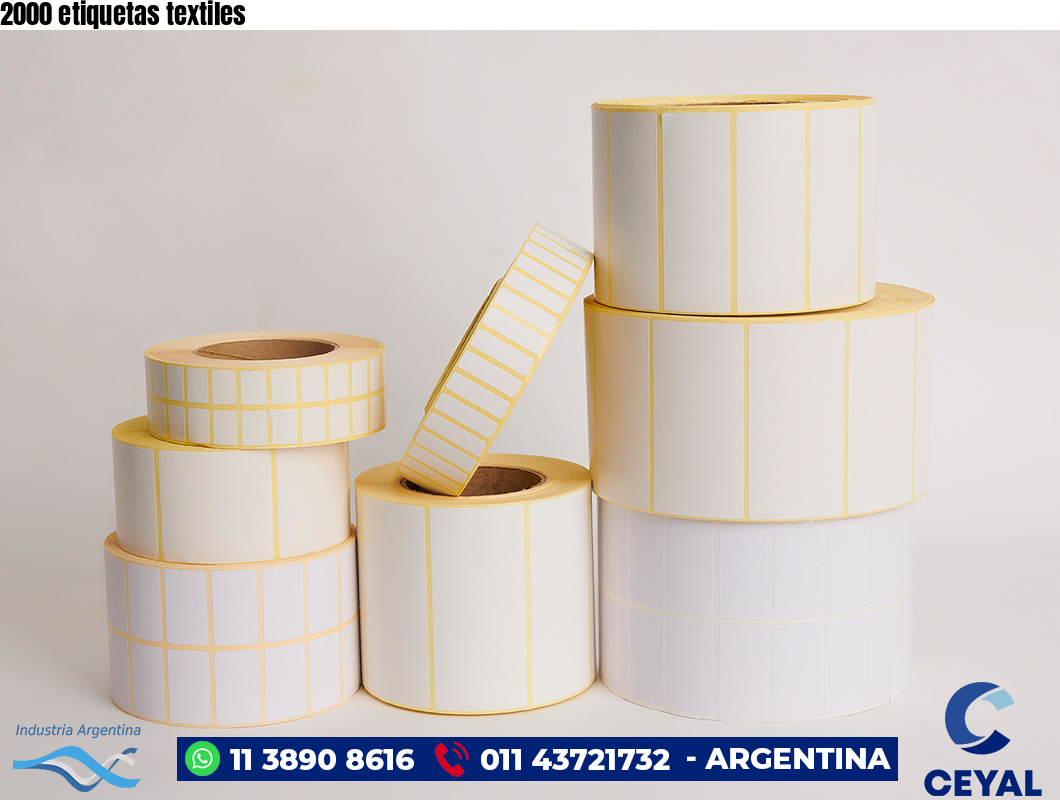2000 etiquetas textiles