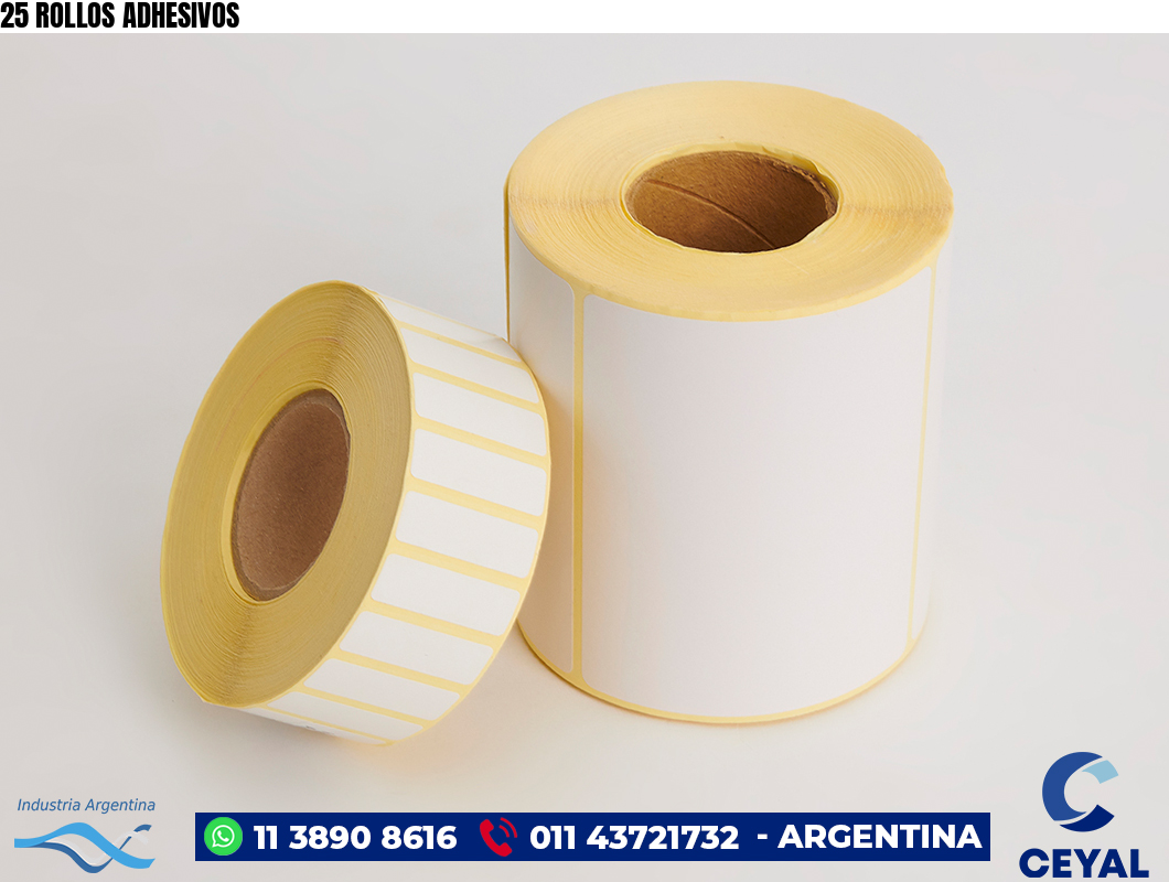 25 ROLLOS ADHESIVOS