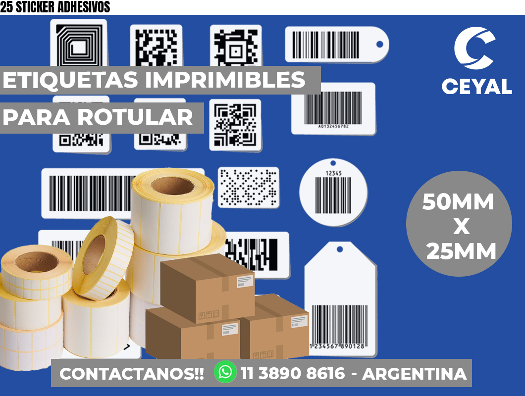 25 STICKER ADHESIVOS