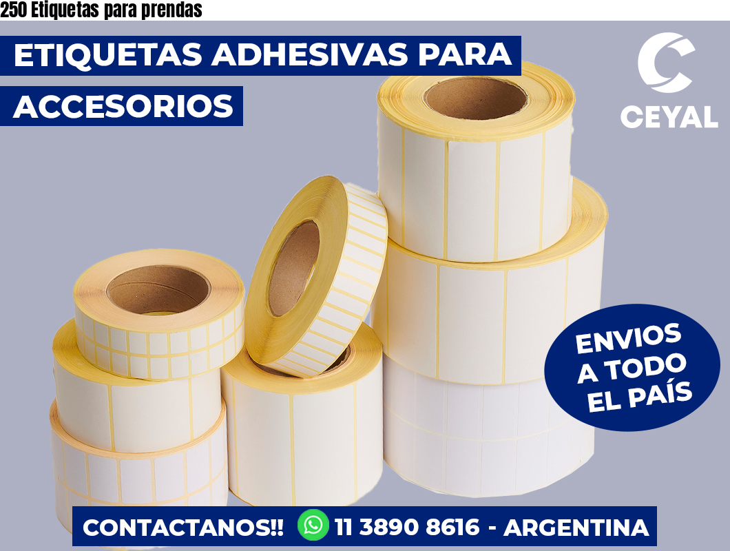250 Etiquetas para prendas