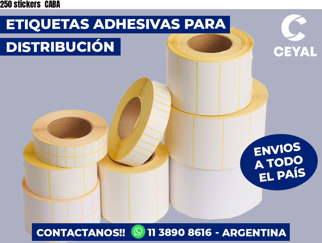 250 stickers  CABA