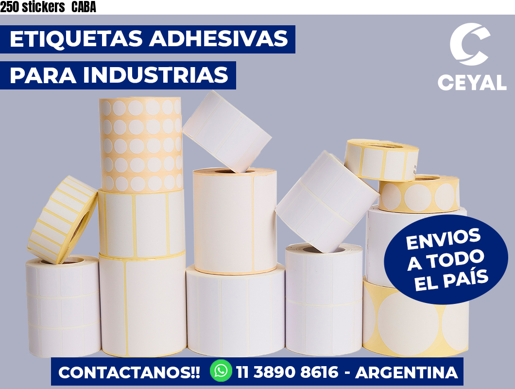 250 stickers  CABA