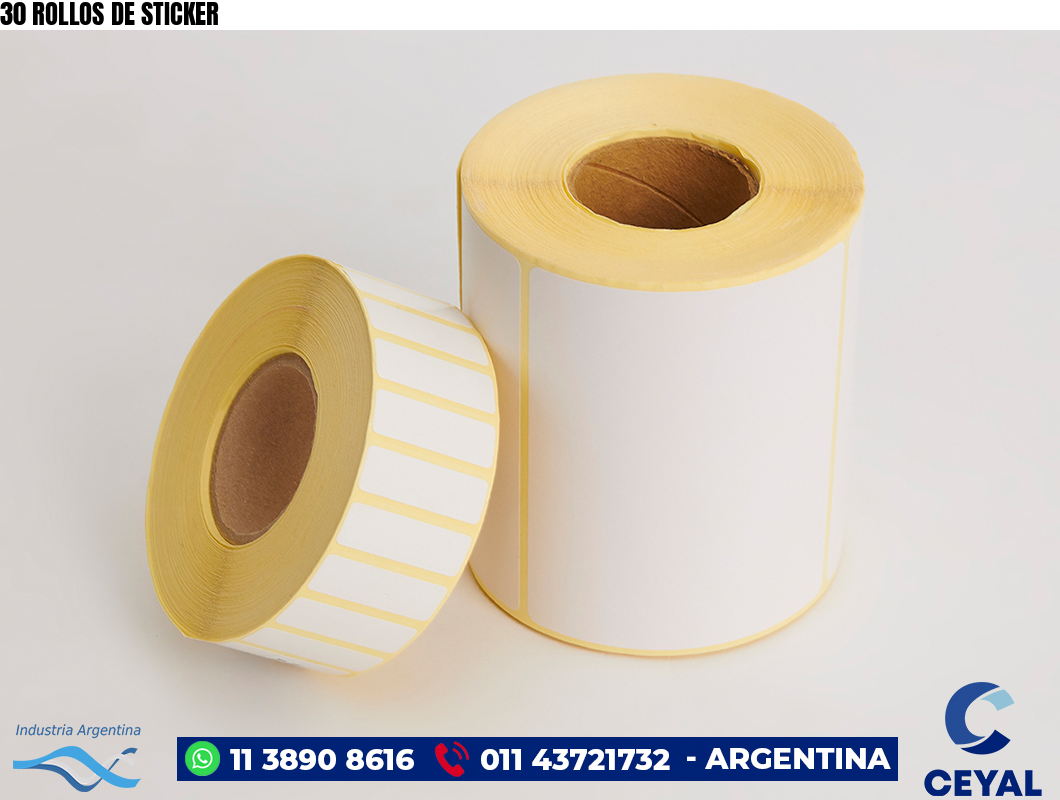 30 ROLLOS DE STICKER