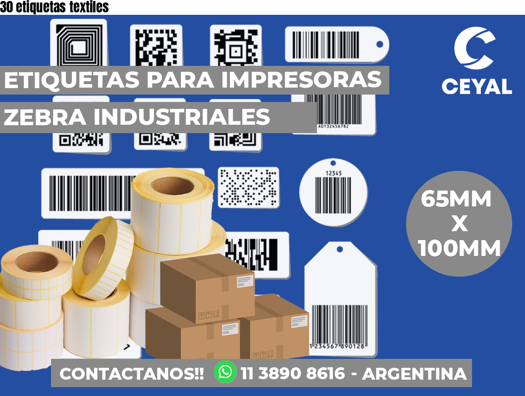 30 etiquetas textiles