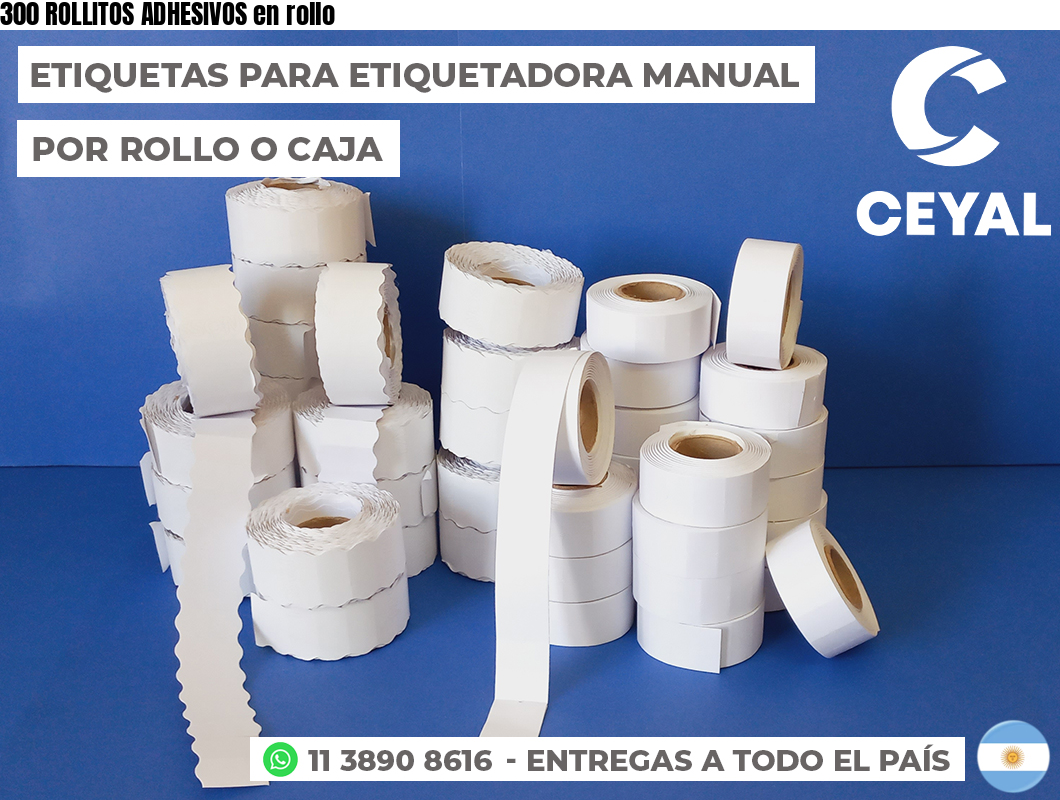 300 ROLLITOS ADHESIVOS en rollo