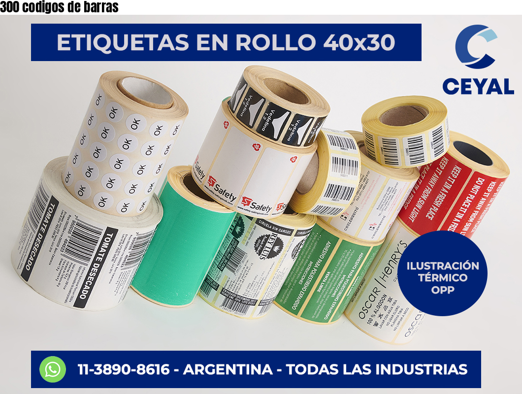 300 codigos de barras