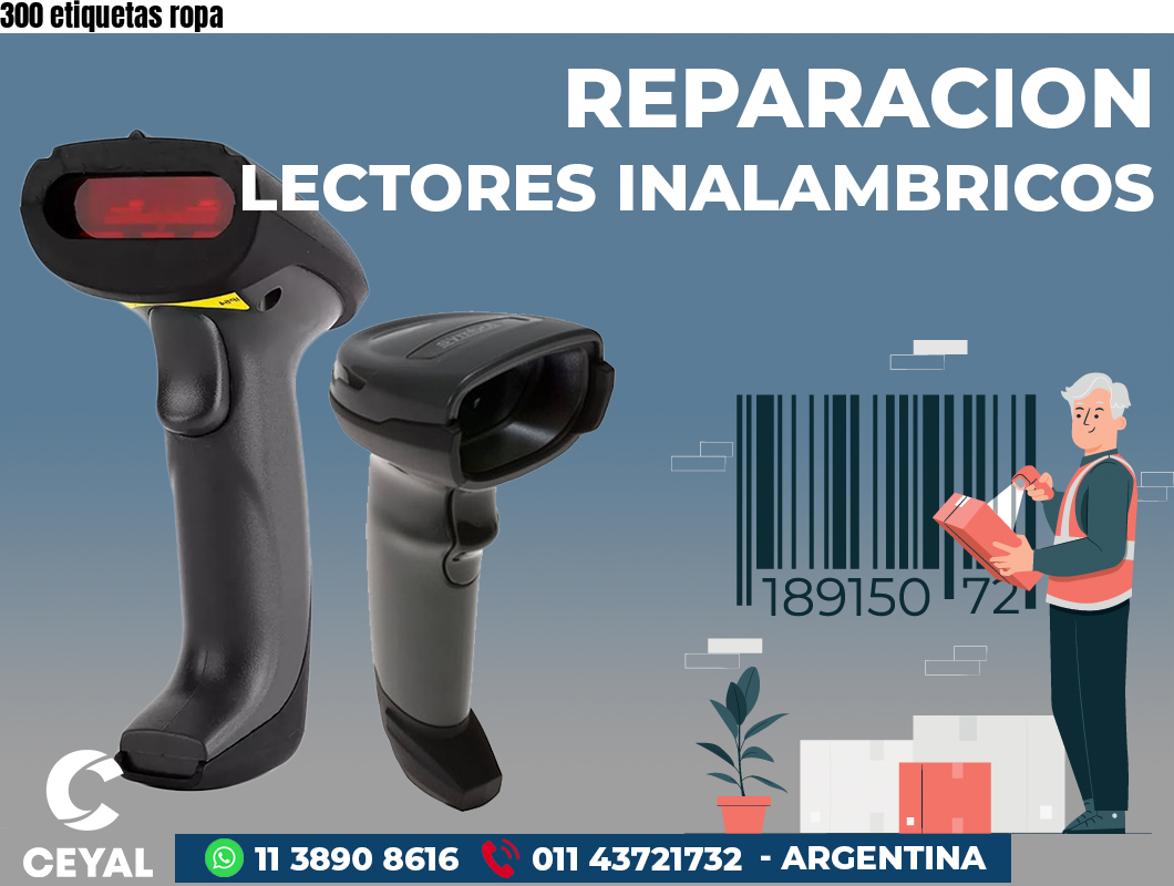300 etiquetas ropa