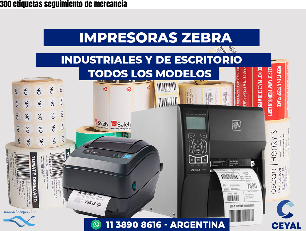300 etiquetas seguimiento de mercancia