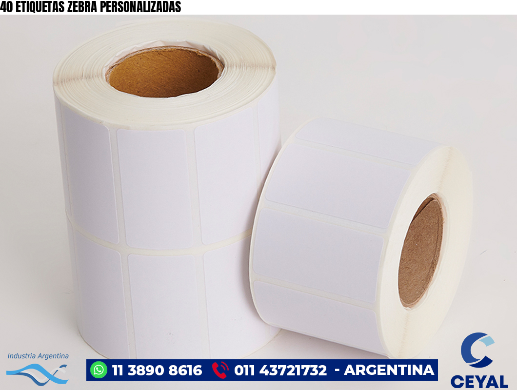 40 ETIQUETAS ZEBRA PERSONALIZADAS