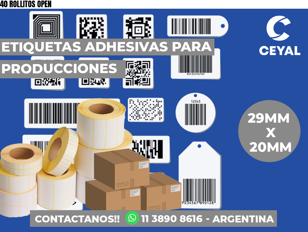 40 ROLLITOS OPEN
