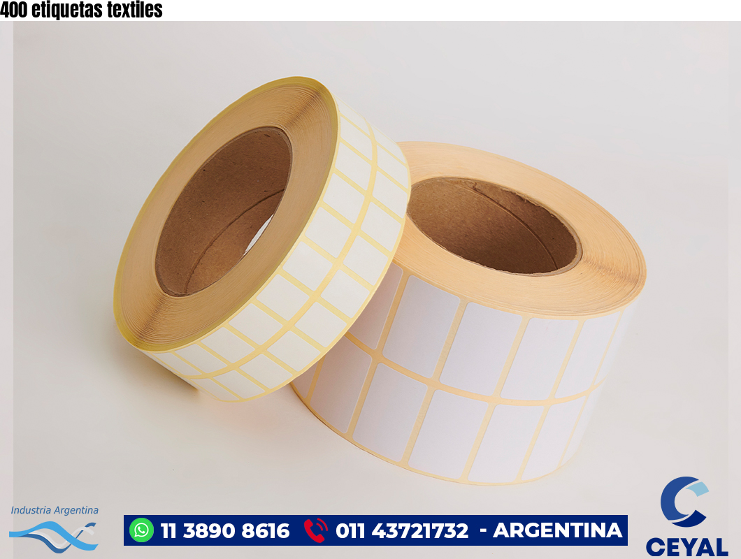 400 etiquetas textiles