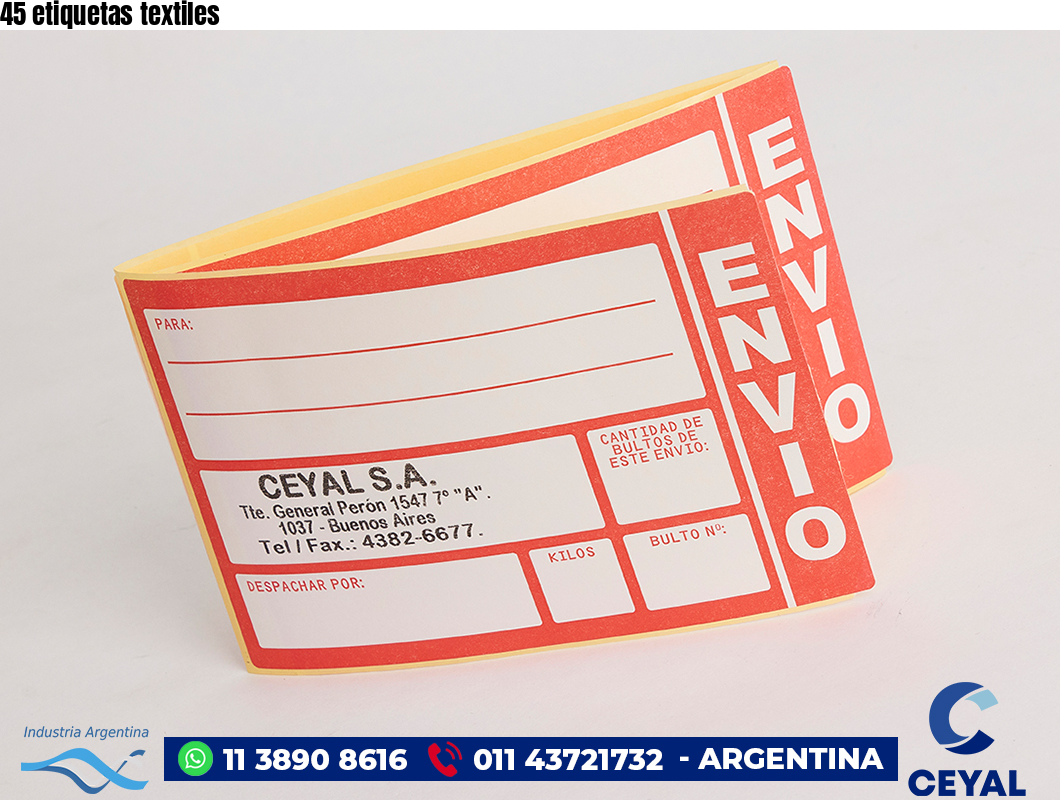 45 etiquetas textiles