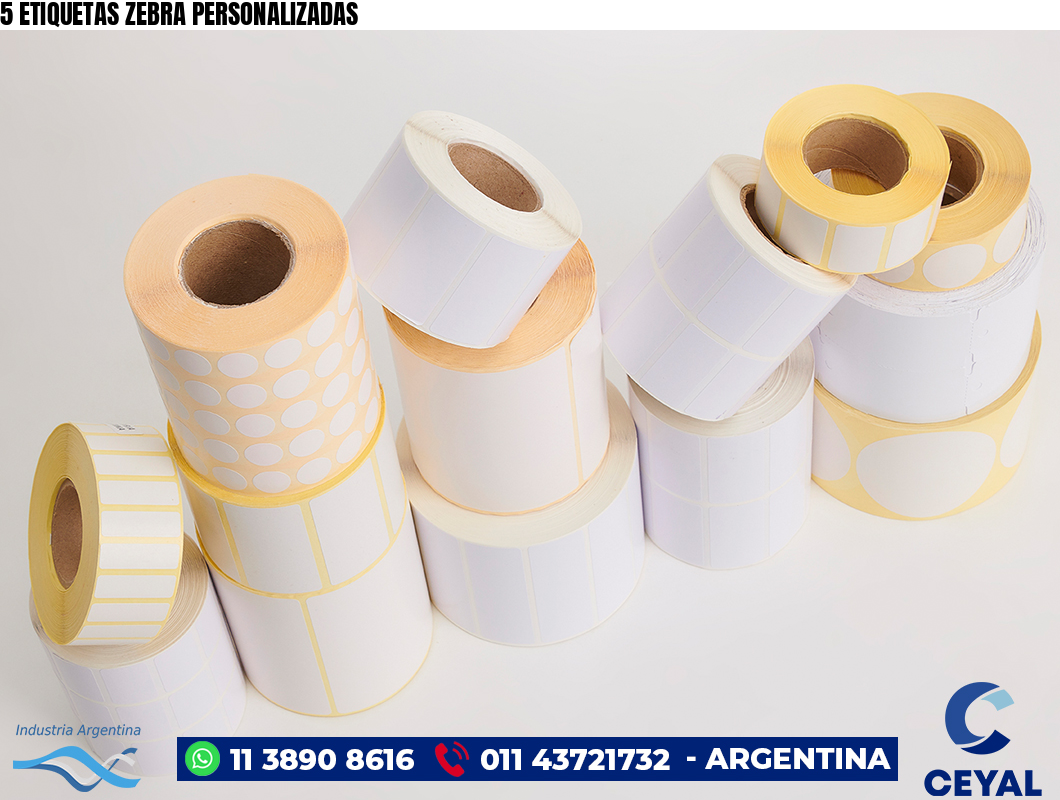 5 ETIQUETAS ZEBRA PERSONALIZADAS