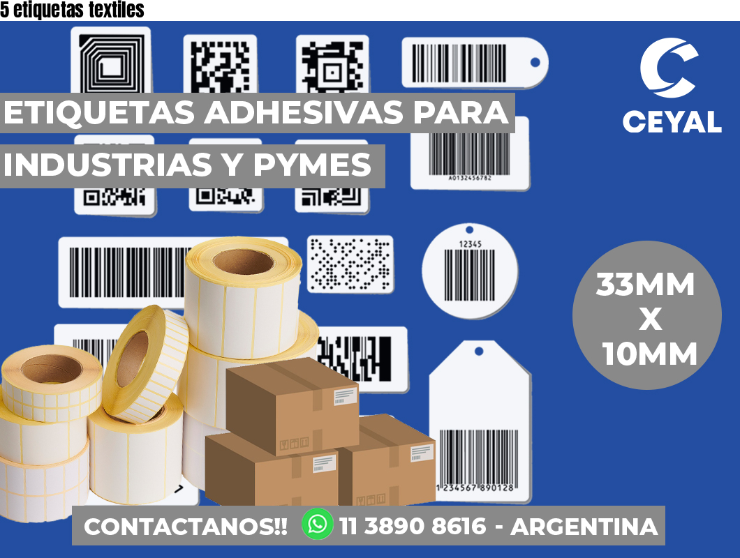 5 etiquetas textiles