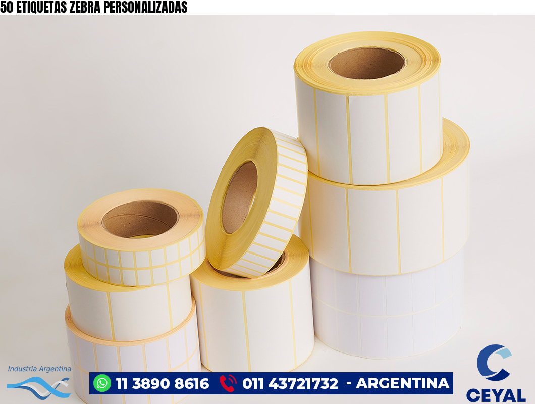 50 ETIQUETAS ZEBRA PERSONALIZADAS