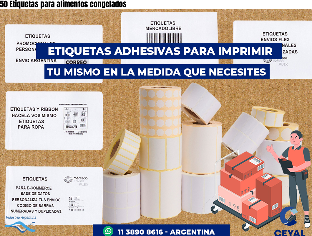 50 Etiquetas para alimentos congelados