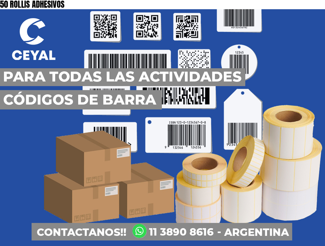 50 ROLLIS ADHESIVOS