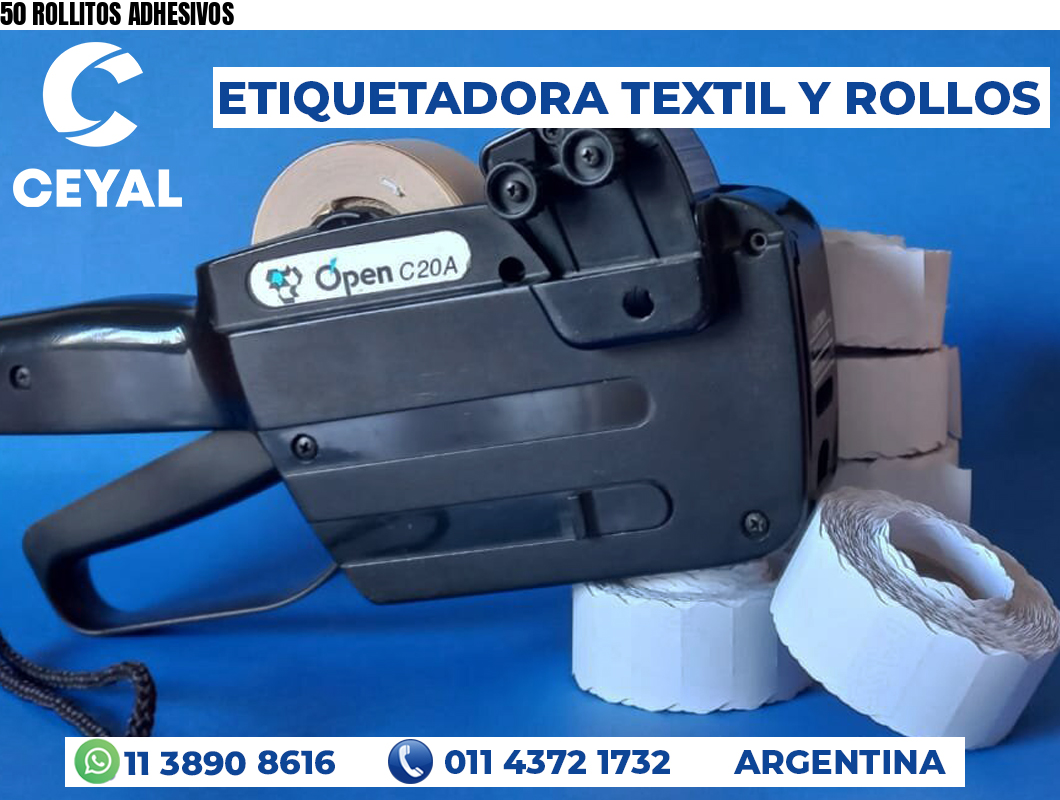 50 ROLLITOS ADHESIVOS