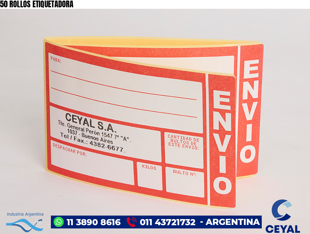 50 ROLLOS ETIQUETADORA