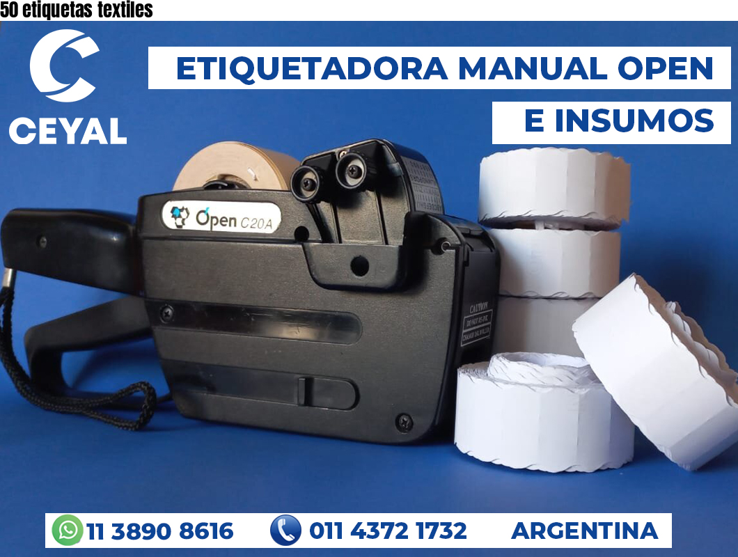 50 etiquetas textiles