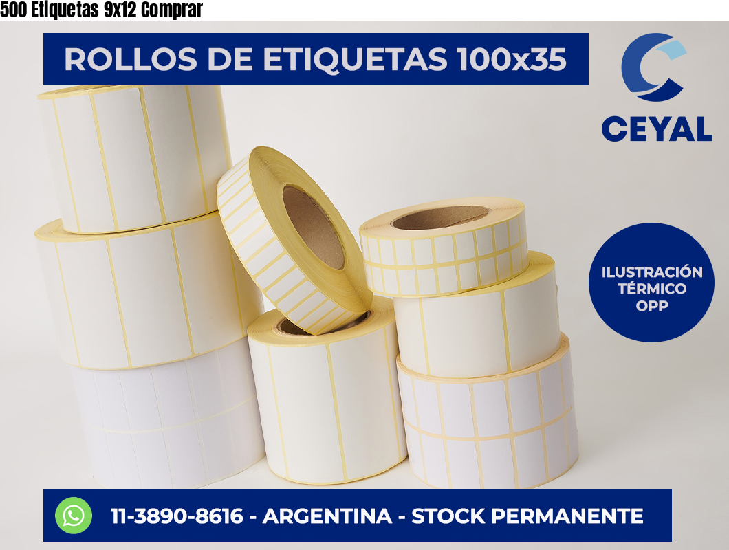 500 Etiquetas 9×12 Comprar