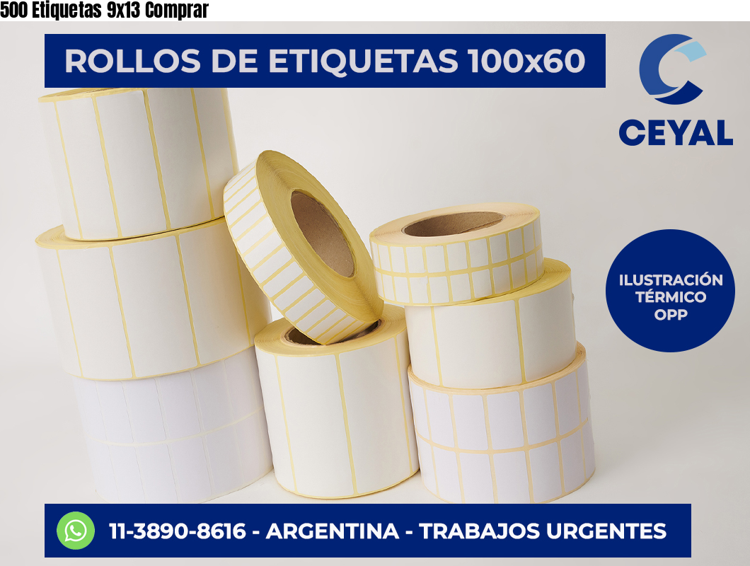 500 Etiquetas 9×13 Comprar
