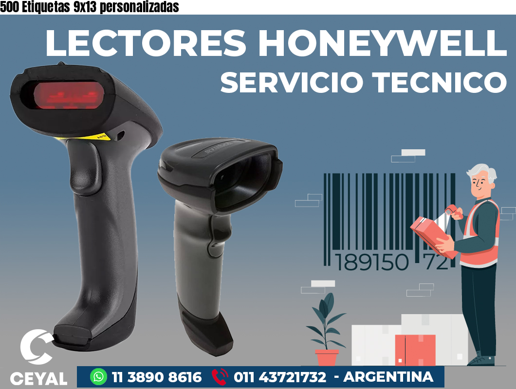 500 Etiquetas 9x13 personalizadas