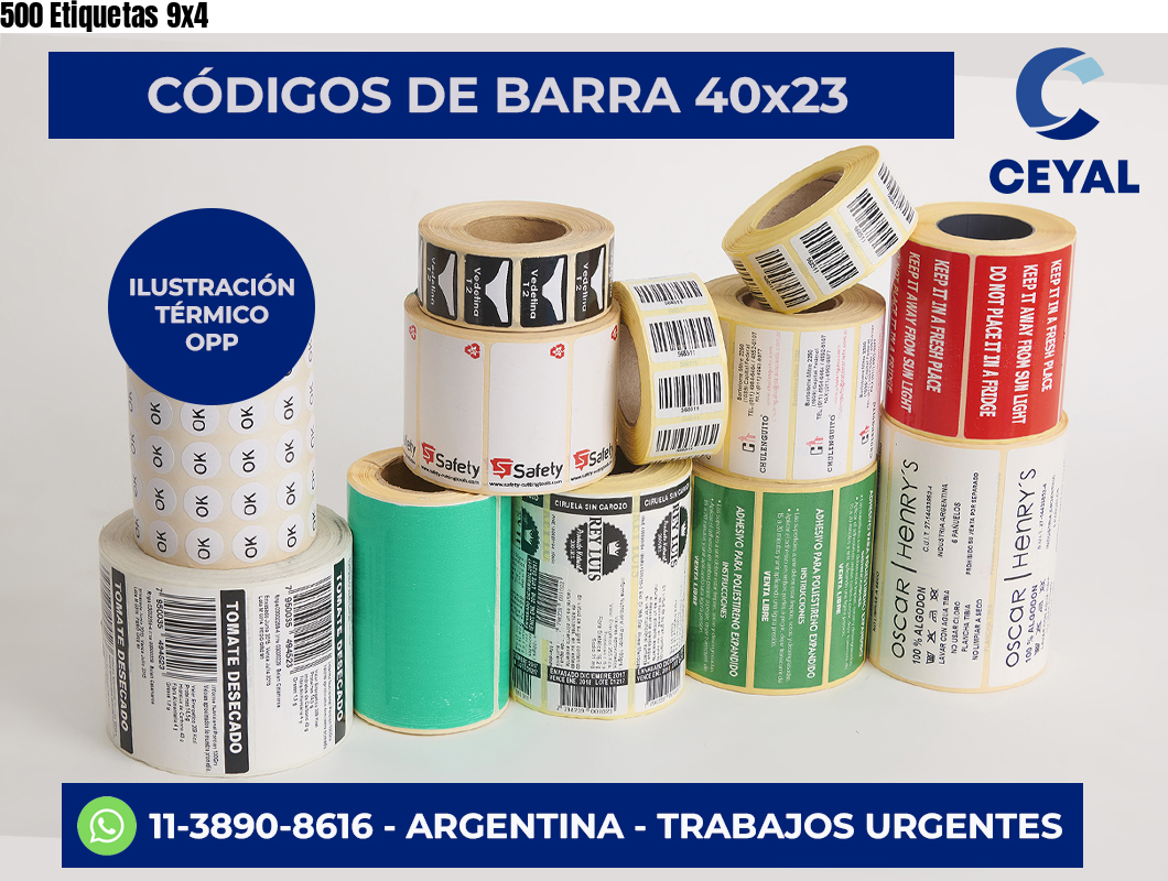 500 Etiquetas 9×4