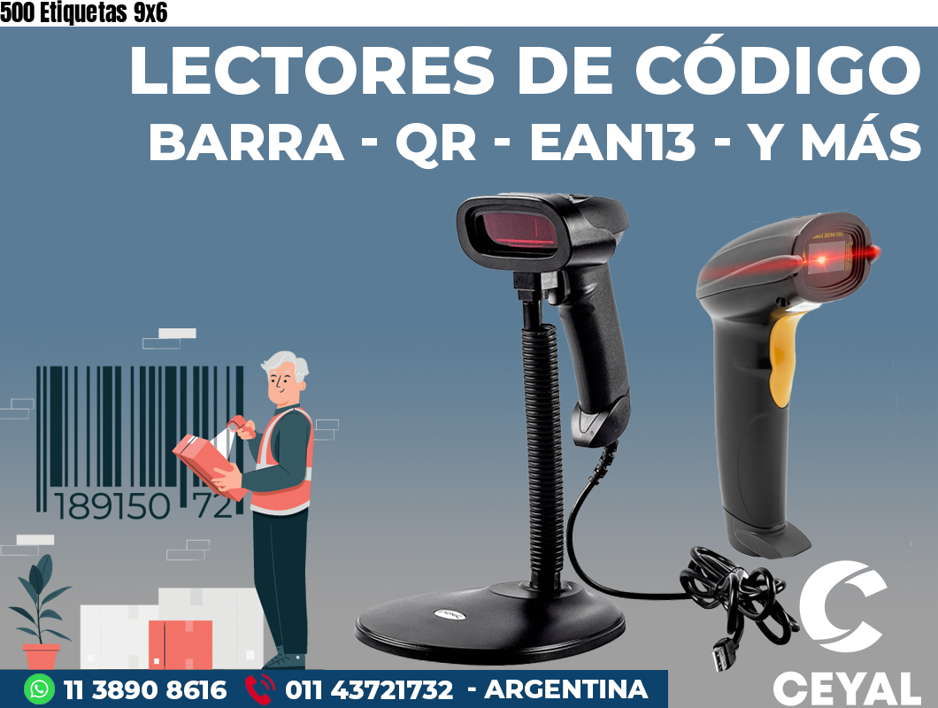 500 Etiquetas 9x6