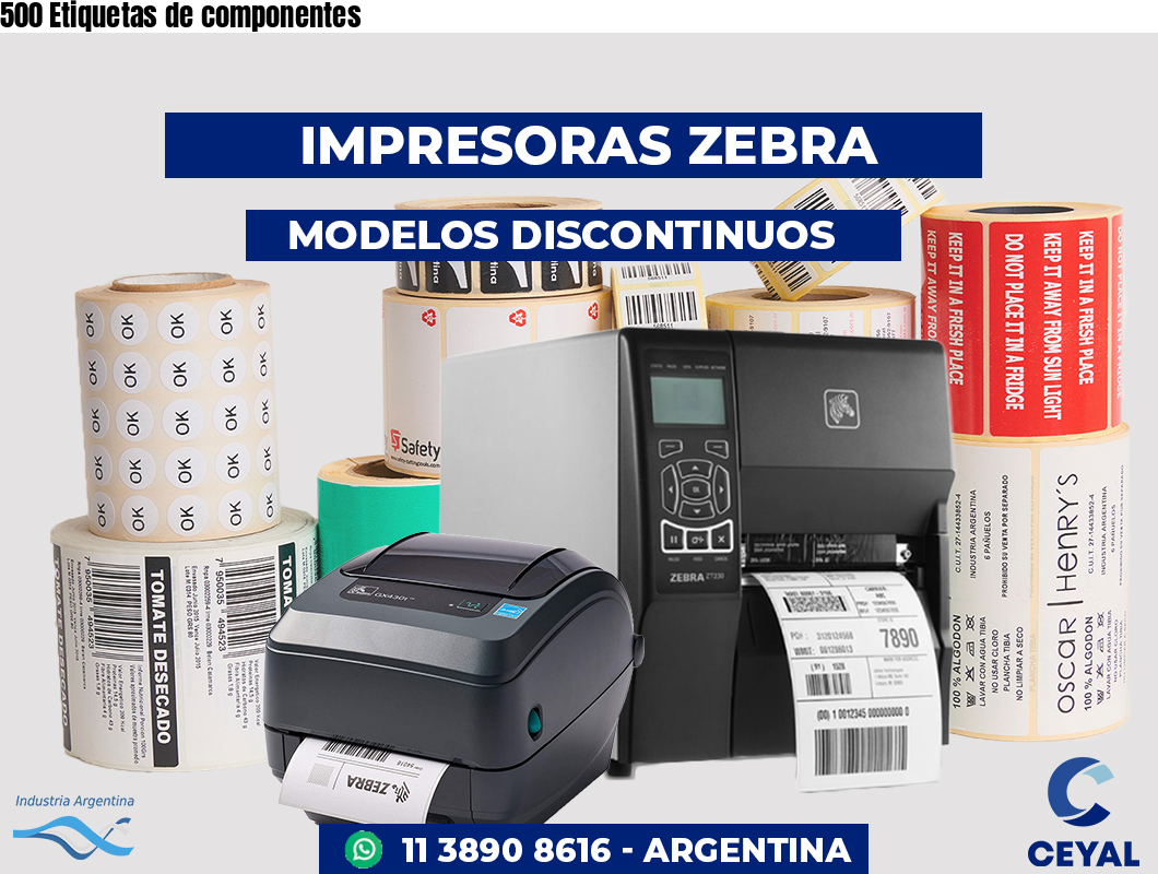500 Etiquetas de componentes