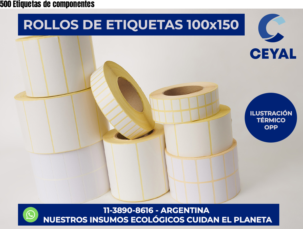 500 Etiquetas de componentes