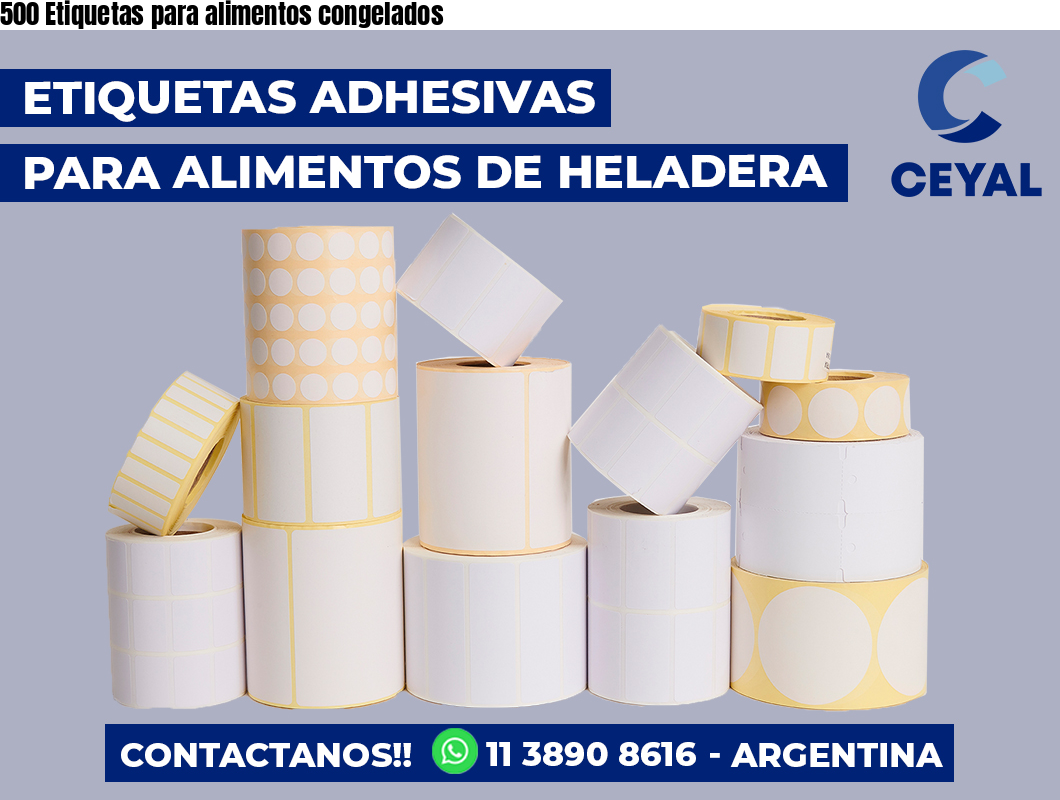 500 Etiquetas para alimentos congelados