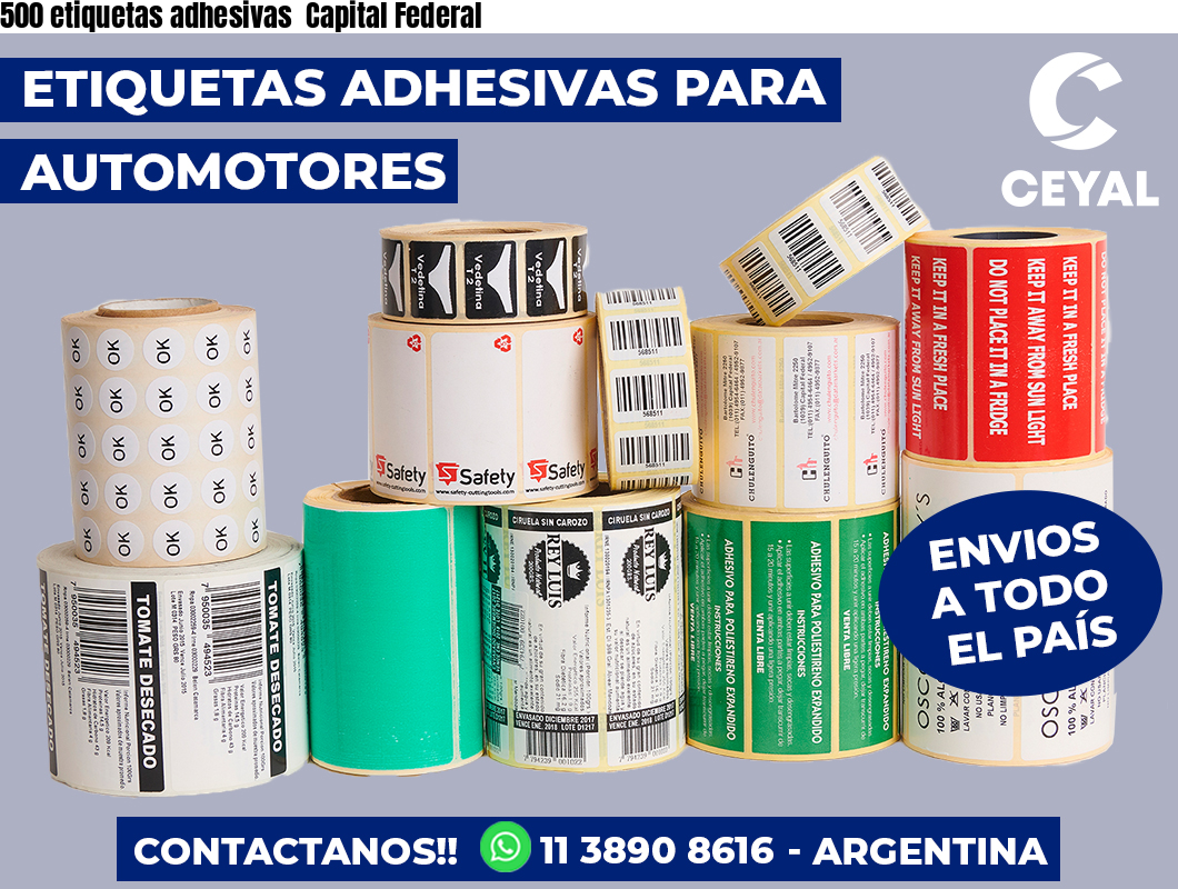 500 etiquetas adhesivas  Capital Federal