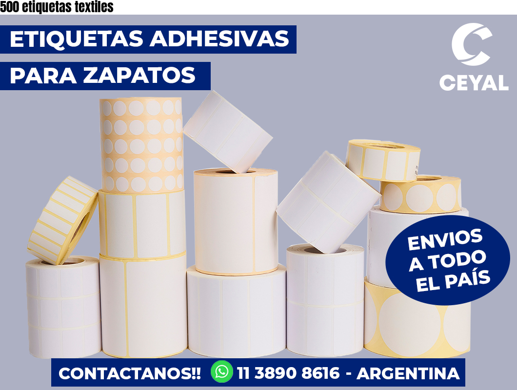 500 etiquetas textiles