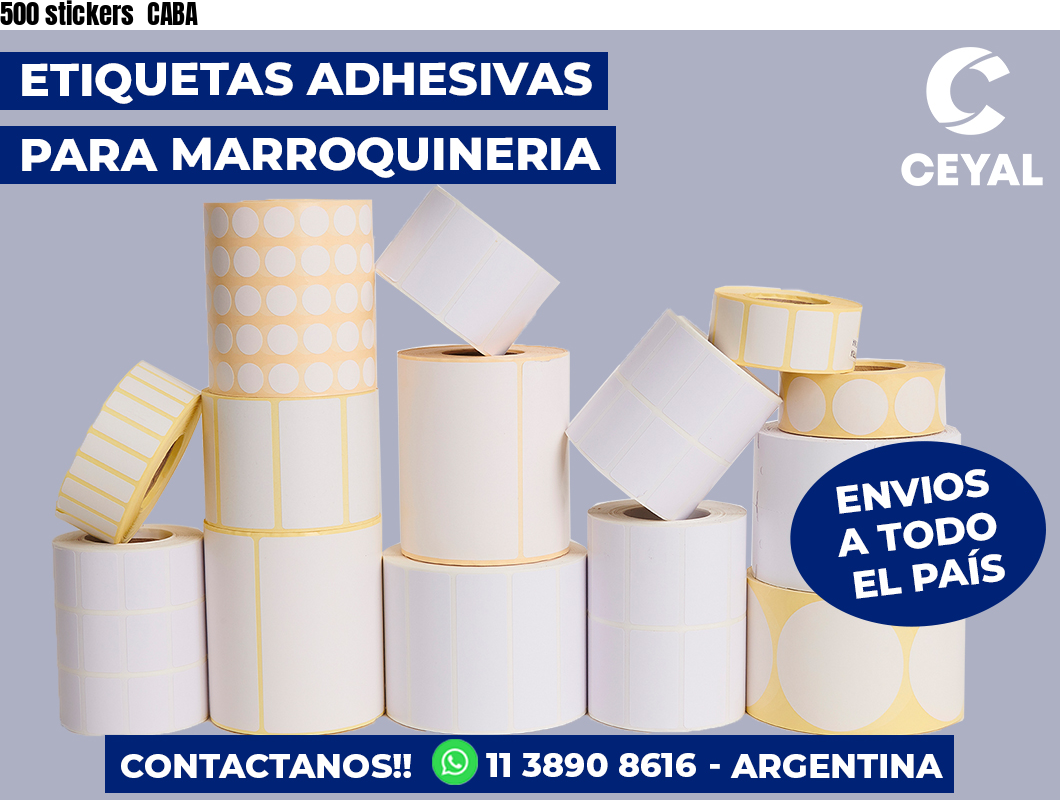 500 stickers  CABA