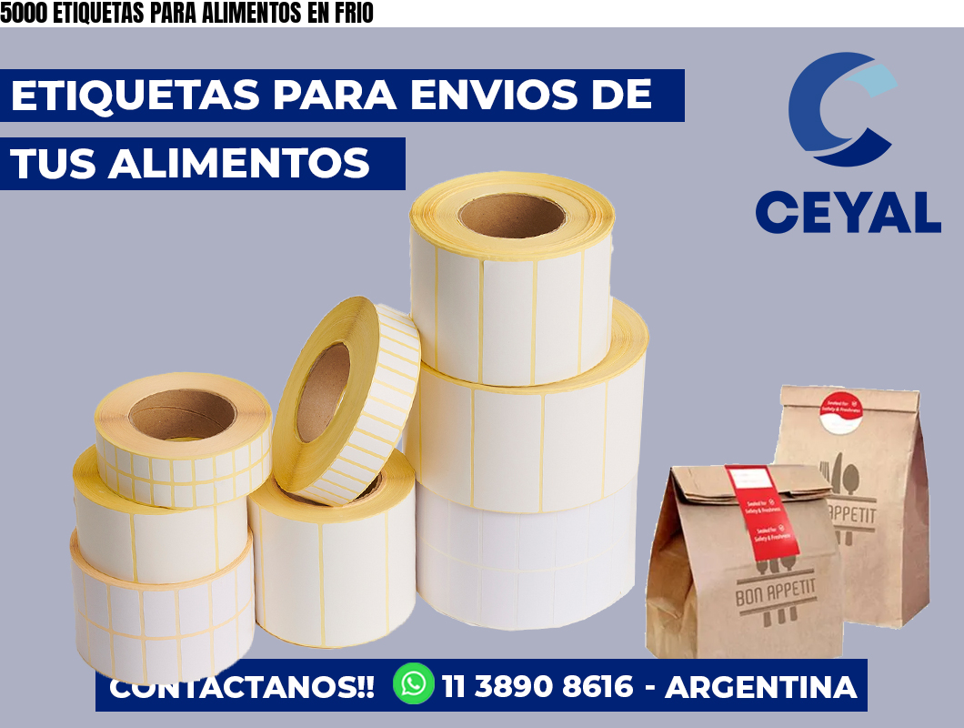 5000 ETIQUETAS PARA ALIMENTOS EN FRIO