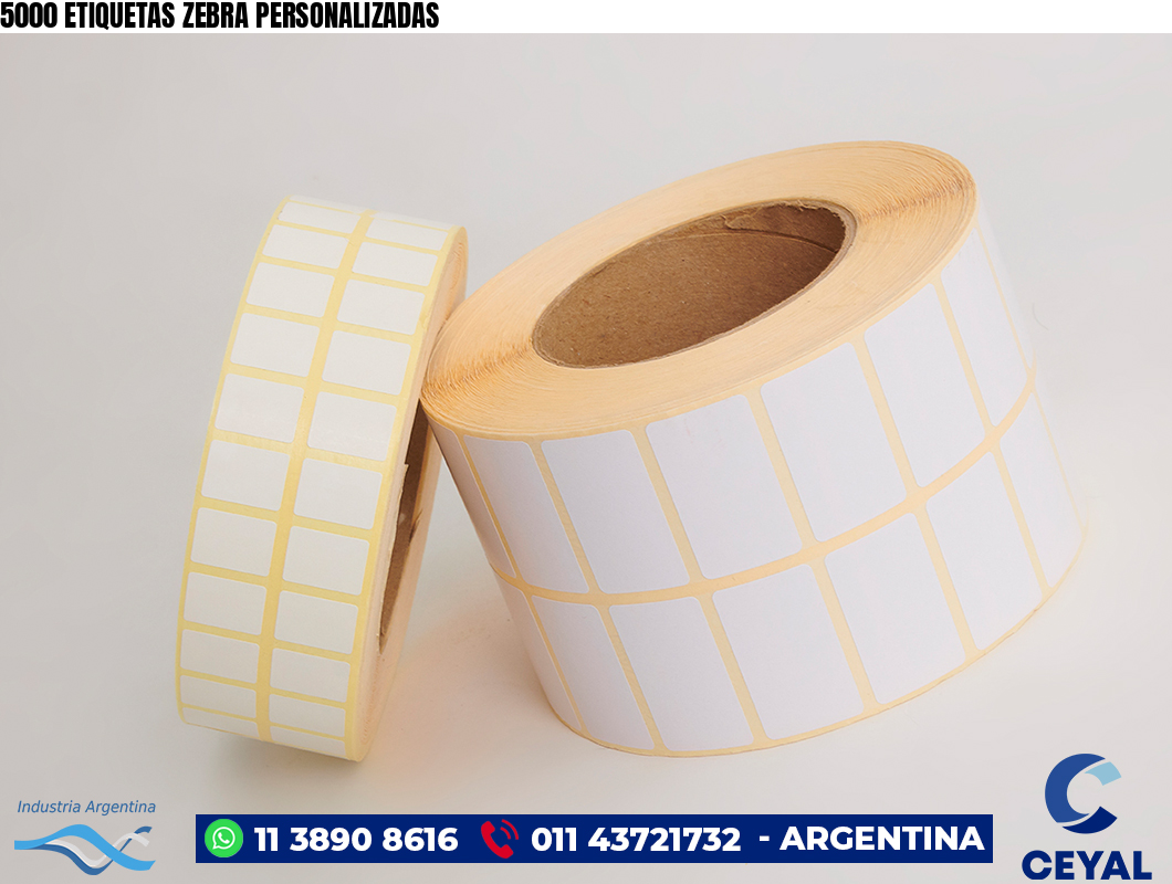 5000 ETIQUETAS ZEBRA PERSONALIZADAS