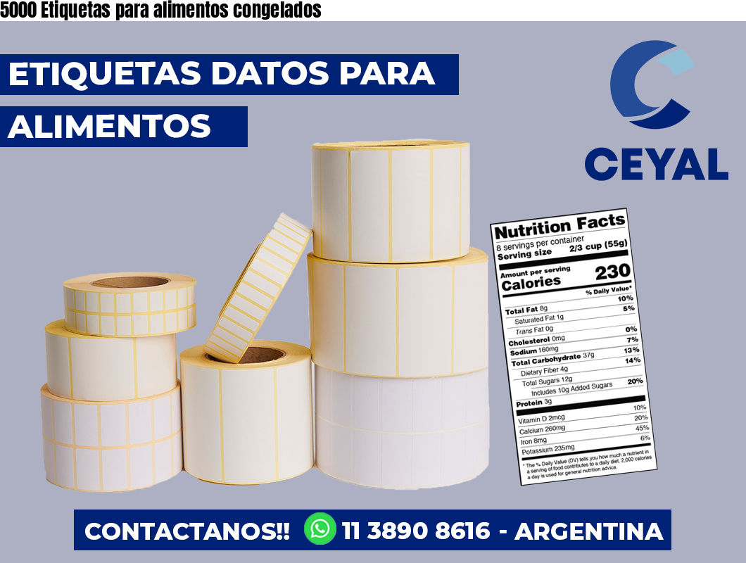 5000 Etiquetas para alimentos congelados