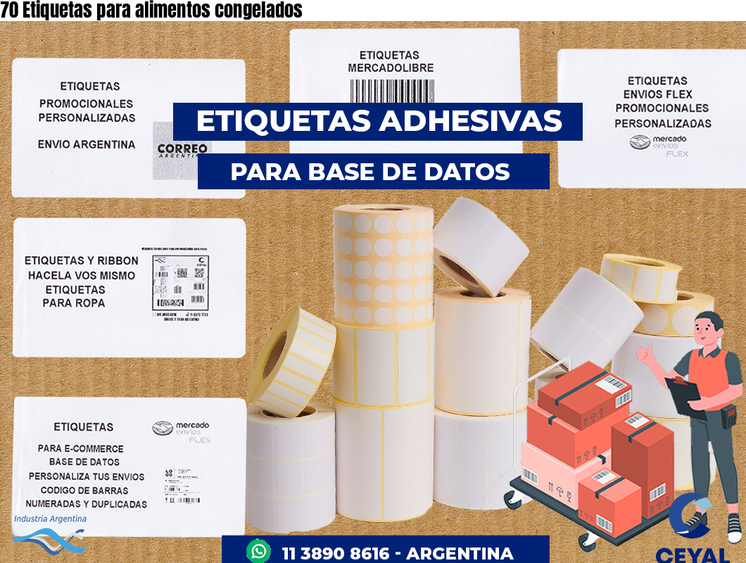 70 Etiquetas para alimentos congelados