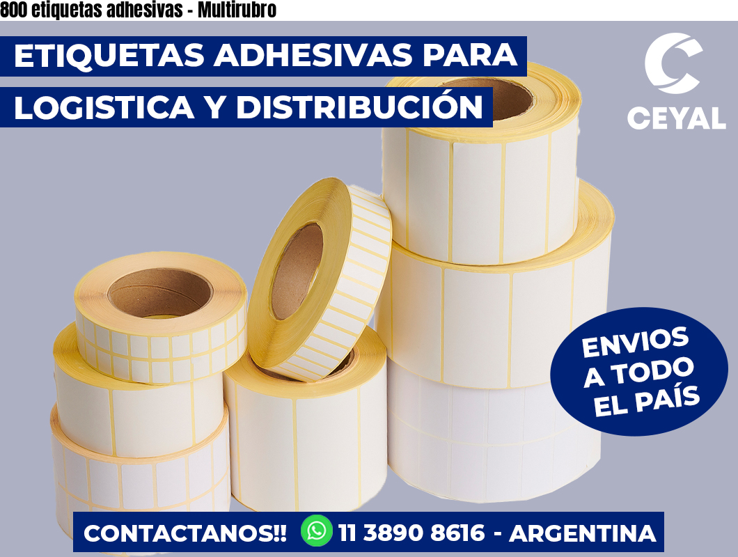 800 etiquetas adhesivas – Multirubro