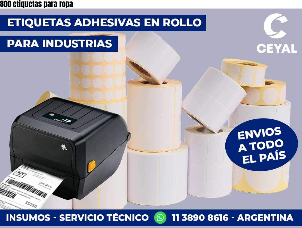 800 etiquetas para ropa