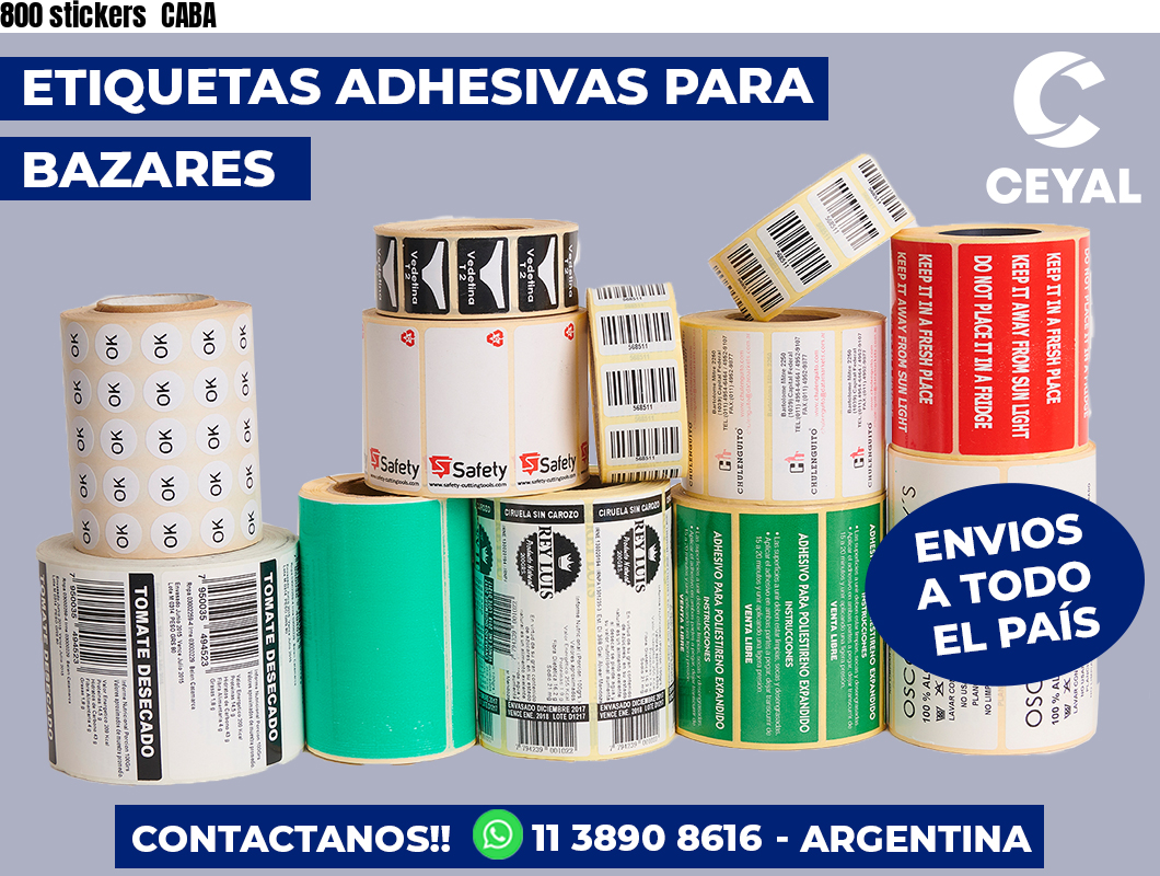 800 stickers CABA