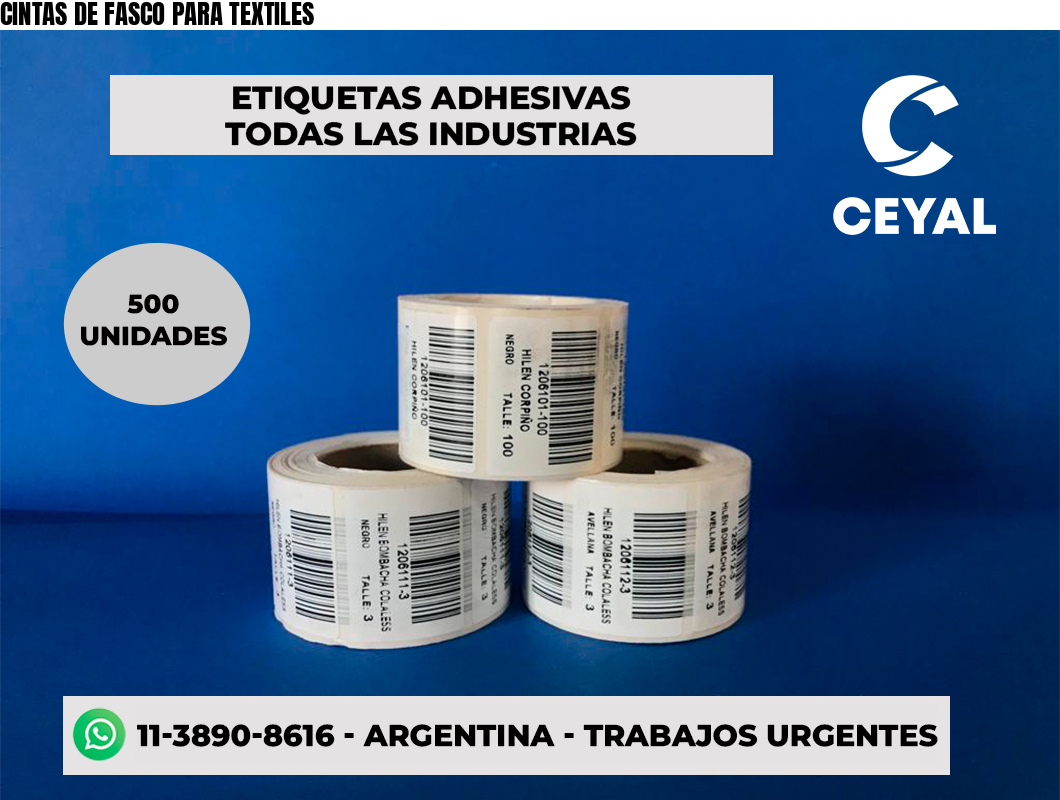 CINTAS DE FASCO PARA TEXTILES