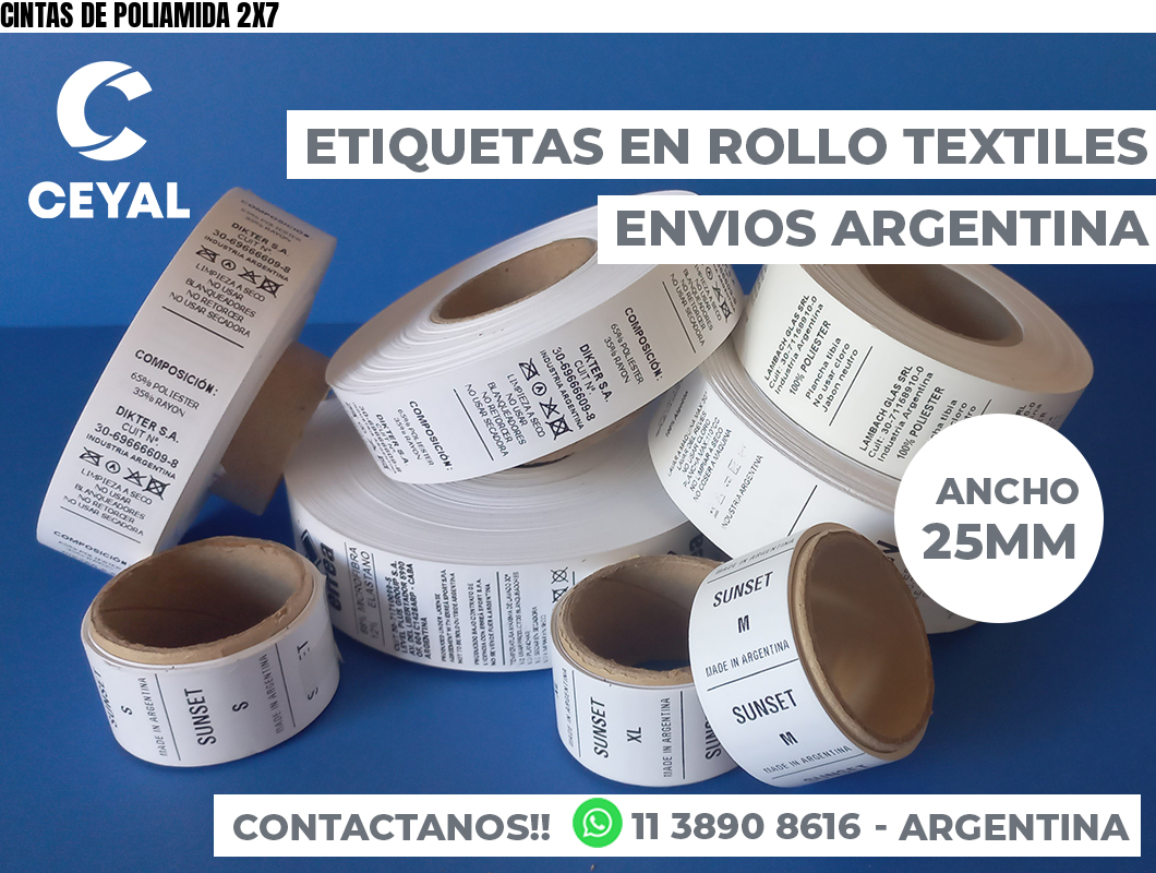 CINTAS DE POLIAMIDA 2X7