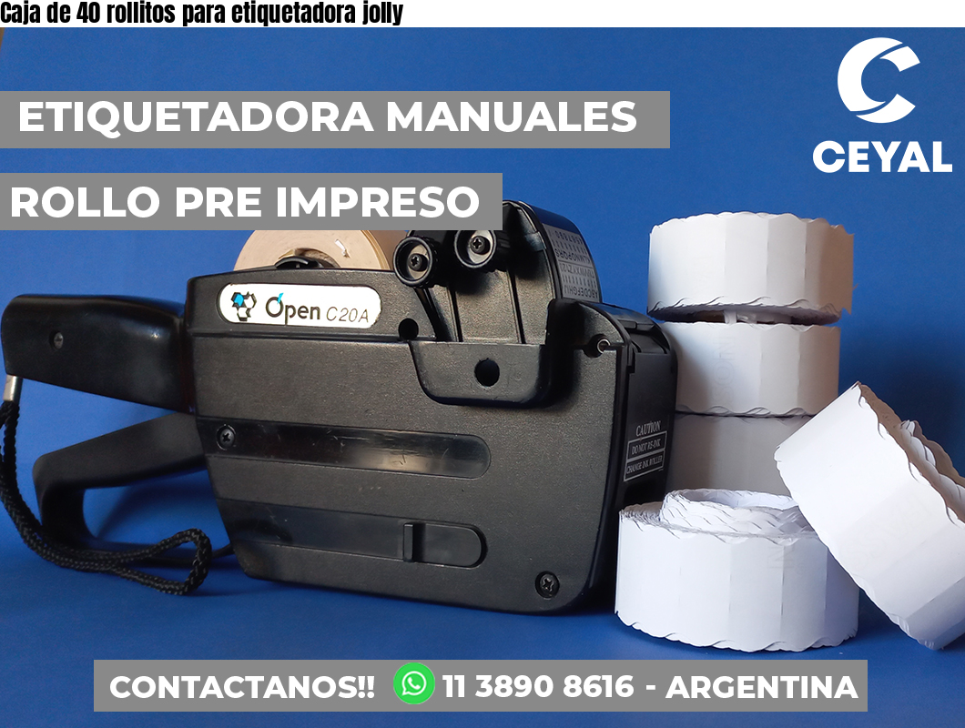 Caja de 40 rollitos para etiquetadora jolly